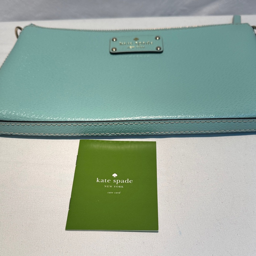 Kate Spade Light Blue Wristlet with Chain Strap - Picture 7 of 12